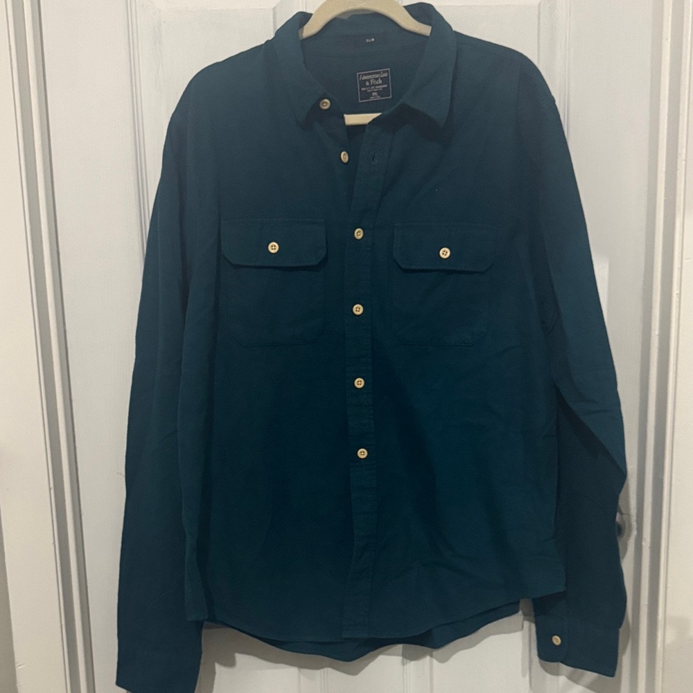Abercrombie & Fitch Teal Slim Fit Shirt
